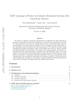 SLIP: Learning to Predict in Unknown Dynamical Systems with Long-Term
  Memory