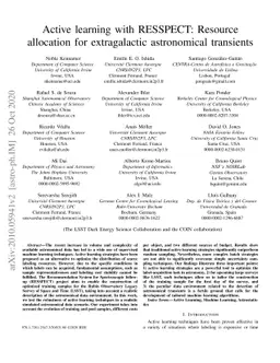 Active learning with RESSPECT: Resource allocation for extragalactic
  astronomical transients