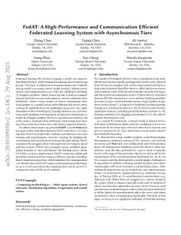 FedAT: A High-Performance and Communication-Efficient Federated Learning
  System with Asynchronous Tiers