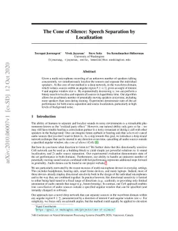 The Cone of Silence: Speech Separation by Localization