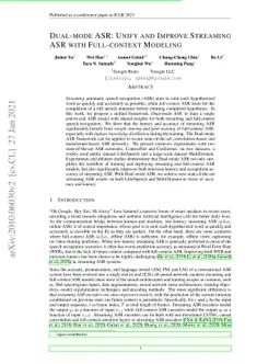 Dual-mode ASR: Unify and Improve Streaming ASR with Full-context
  Modeling