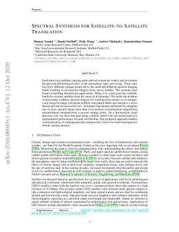 Spectral Synthesis for Satellite-to-Satellite Translation