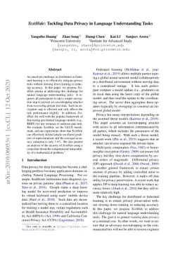 TextHide: Tackling Data Privacy in Language Understanding Tasks