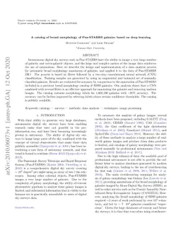 A catalog of broad morphology of Pan-STARRS galaxies based on deep
  learning