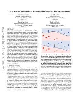 FaiR-N: Fair and Robust Neural Networks for Structured Data
