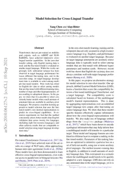 Model Selection for Cross-Lingual Transfer