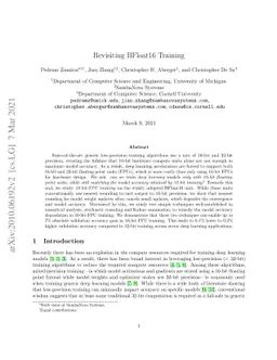 Revisiting BFloat16 Training