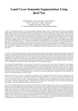 Land Cover Semantic Segmentation Using ResUNet