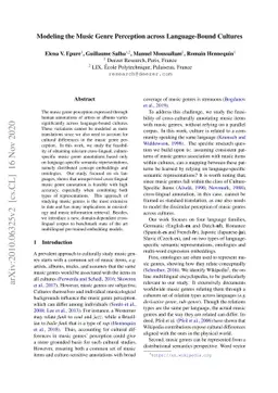 Modeling the Music Genre Perception across Language-Bound Cultures