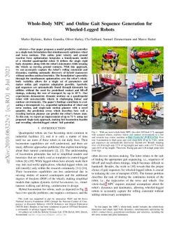 Whole-Body MPC and Online Gait Sequence Generation for Wheeled-Legged
  Robots