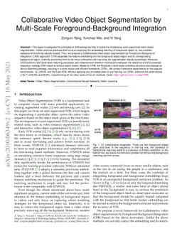 Collaborative Video Object Segmentation by Multi-Scale
  Foreground-Background Integration