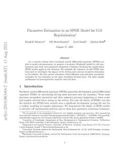 Parameter Estimation in an SPDE Model for Cell Repolarisation