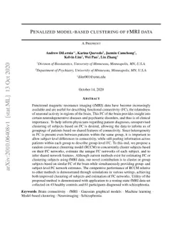 Penalized model-based clustering of fMRI data