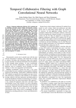 Temporal Collaborative Filtering with Graph Convolutional Neural
  Networks