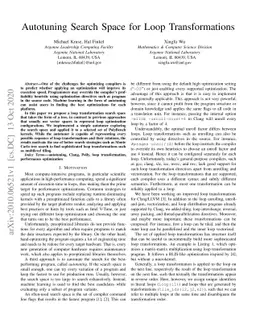 Autotuning Search Space for Loop Transformations