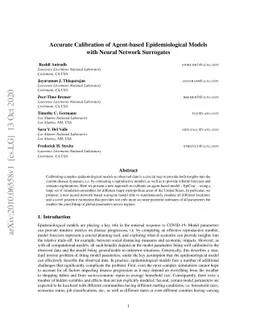Accurate Calibration of Agent-based Epidemiological Models with Neural
  Network Surrogates