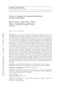 Scenic: A Language for Scenario Specification and Data Generation