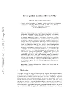 Error-guided likelihood-free MCMC