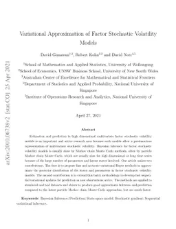 Variational Approximation of Factor Stochastic Volatility Models