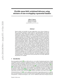 Flexible mean field variational inference using mixtures of
  non-overlapping exponential families