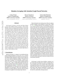 Rotation Averaging with Attention Graph Neural Networks