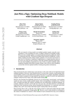 Just Pick a Sign: Optimizing Deep Multitask Models with Gradient Sign
  Dropout