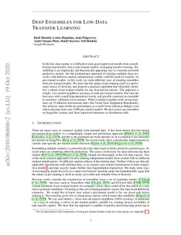 Deep Ensembles for Low-Data Transfer Learning