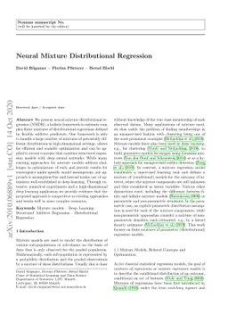 Neural Mixture Distributional Regression