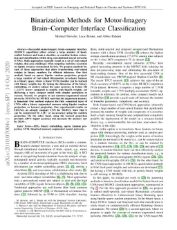 Binarization Methods for Motor-Imagery Brain-Computer Interface
  Classification