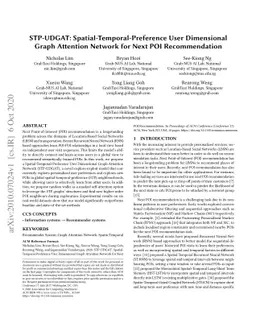 STP-UDGAT: Spatial-Temporal-Preference User Dimensional Graph Attention
  Network for Next POI Recommendation