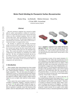 Better Patch Stitching for Parametric Surface Reconstruction