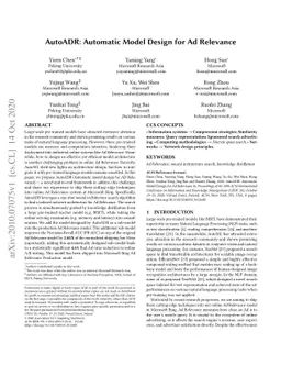 AutoADR: Automatic Model Design for Ad Relevance