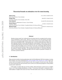 Theoretical bounds on estimation error for meta-learning