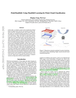 PointManifold: Using Manifold Learning for Point Cloud Classification