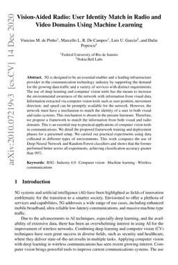 Vision-Aided Radio: User Identity Match in Radio and Video Domains Using
  Machine Learning