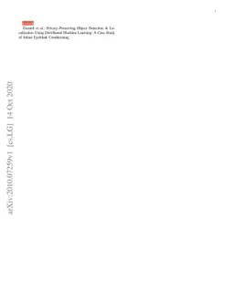 Privacy-Preserving Object Detection & Localization Using Distributed
  Machine Learning: A Case Study of Infant Eyeblink Conditioning