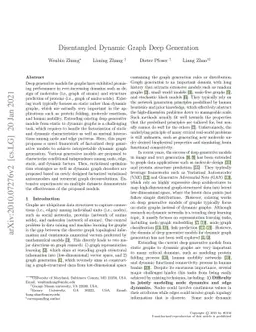 Disentangled Dynamic Graph Deep Generation