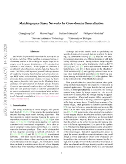 Matching-space Stereo Networks for Cross-domain Generalization