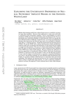 Exploring the Uncertainty Properties of Neural Networks' Implicit Priors
  in the Infinite-Width Limit