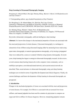 Deep Learning in Ultrasound Elastography Imaging