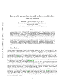 Interpretable Machine Learning with an Ensemble of Gradient Boosting
  Machines