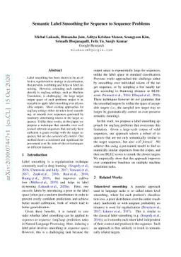 Semantic Label Smoothing for Sequence to Sequence Problems