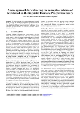 A new approach for extracting the conceptual schema of texts based on
  the linguistic Thematic Progression theory