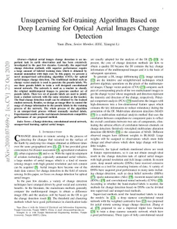 Unsupervised Self-training Algorithm Based on Deep Learning for Optical
  Aerial Images Change Detection