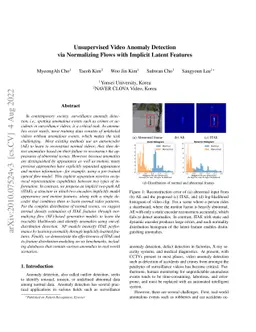 Unsupervised Video Anomaly Detection via Normalizing Flows with Implicit
  Latent Features