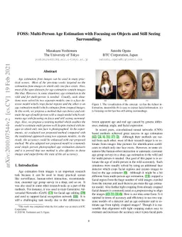 FOSS: Multi-Person Age Estimation with Focusing on Objects and Still
  Seeing Surroundings
