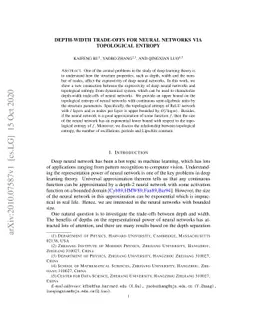 Depth-Width Trade-offs for Neural Networks via Topological Entropy