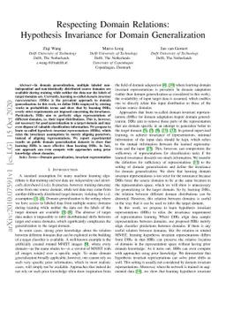 Respecting Domain Relations: Hypothesis Invariance for Domain
  Generalization