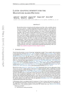 Layer-adaptive sparsity for the Magnitude-based Pruning