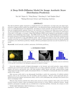 A Deep Drift-Diffusion Model for Image Aesthetic Score Distribution
  Prediction